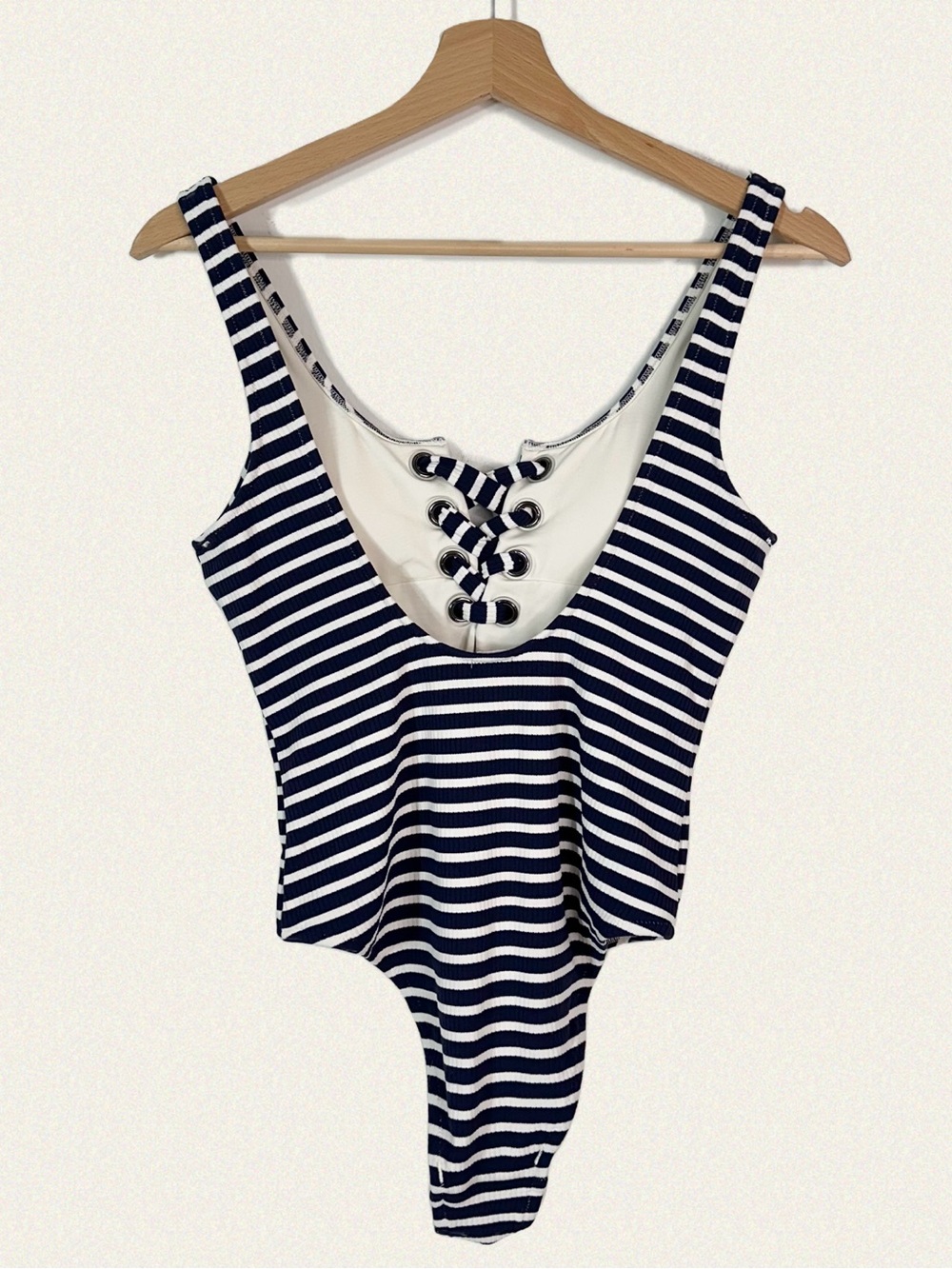 Aerie Grommet Scoop Ribbed One Piece Swimsuit - Picture 6 of 8